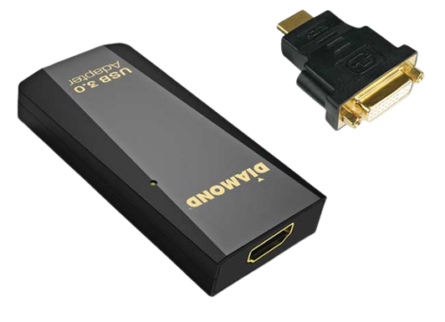 Diamond Multimedia USB 3.0 to DVI/HDMI Video Graphics Adapter up to 2560x1440 / 1920x1080 (BVU3500H)