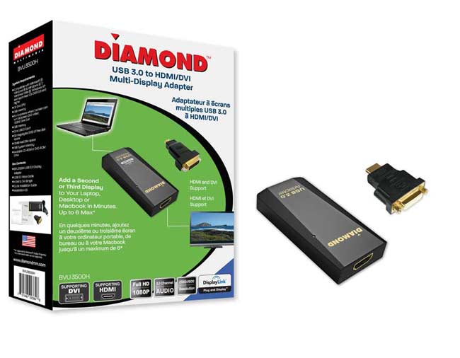 Diamond Multimedia DVI/HDMI Video Graphics up to 2560x1440 / 1920x1080 (BVU3500H) - Diamond Multimedia